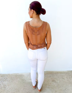 Back to Friends Crochet Knit Vest