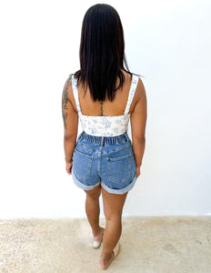 Drown Me In Love Loose Fit Denim Shorts