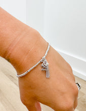 Load image into Gallery viewer, Kendra Scott 2029 Grad Stretch Bracelet in Silver Dichroic Glass