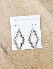 Load image into Gallery viewer, Kendra Scott Abbie Silver Beaded Open Frame Earrings