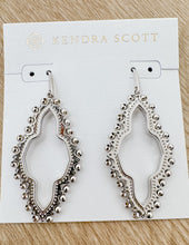 Load image into Gallery viewer, Kendra Scott Abbie Silver Beaded Open Frame Earrings