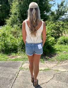 Birds of a Feather High Rise Denim Shorts