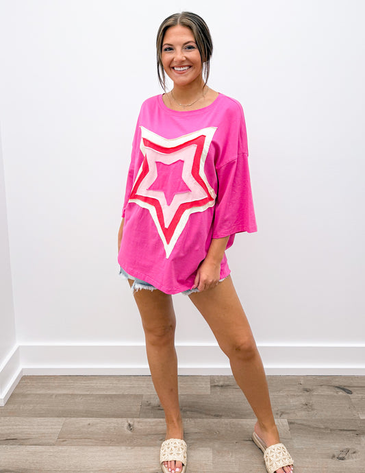 Staying The Same Star Patched Top