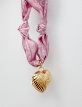 Load image into Gallery viewer, Let&#39;s Stay Trendy Scarf Necklace in Pink with a Heart