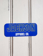 Load image into Gallery viewer, Jackson Apparel Co. Logo Sticker Flo Blue