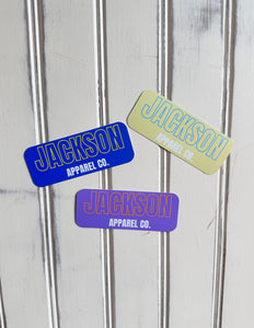 Jackson Apparel Co. Logo Sticker Neon Lemon