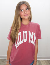 Load image into Gallery viewer, Lulu Mac Camo Logo SS Tee in Crimson