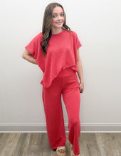 Load image into Gallery viewer, Treat Me Right Relaxed Top &amp; Pants Set in Ruby