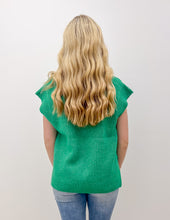 Load image into Gallery viewer, I Need To Know Sweater Vest with Side Slit in Kelly Green