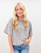 Load image into Gallery viewer, I&#39;ve Been Everywhere Ribbed SS Top in Charcoal