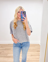 Load image into Gallery viewer, I&#39;ve Been Everywhere Ribbed SS Top in Charcoal