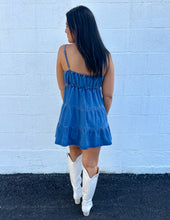 Load image into Gallery viewer, Concert Nights Tiered Denim Dress