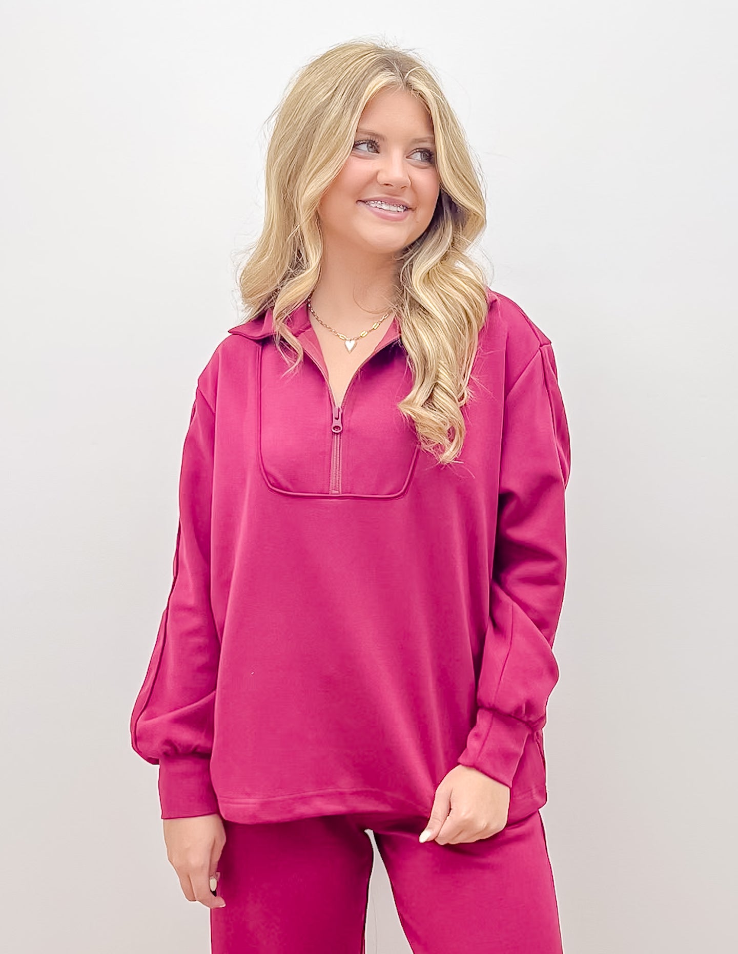 Southern Shirt Co. Astroknit Performance Pullover in Ruby