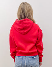 Load image into Gallery viewer, Loving How I Am Living Basic Fleece Half Zip Hoodie in Red