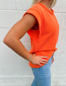 How Forever Feels Ribbed Top Orange