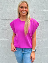 Load image into Gallery viewer, How Forever Feels Ribbed Top Magenta