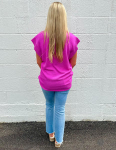 How Forever Feels Ribbed Top Magenta