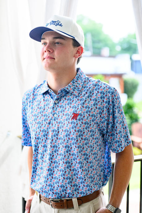 Ole Miss Script M Campus Polo