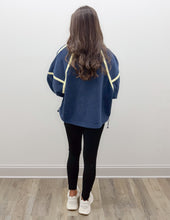 Load image into Gallery viewer, I'm All You Need 1/2 Zip Fleece Pullover in Navy