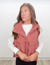 Load image into Gallery viewer, The Way I Go Quilted Puffer Vest in Brick