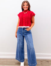 Load image into Gallery viewer, Turn It Up High Rise Pin Tuck Detail Wide Leg Jeans