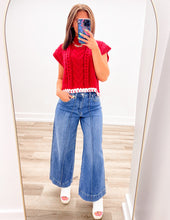 Load image into Gallery viewer, Turn It Up High Rise Pin Tuck Detail Wide Leg Jeans
