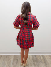 Load image into Gallery viewer, Love We Need Plaid Collared Zip Front Mini Dress