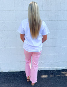 Every Little Step Distressed Jeans Pink