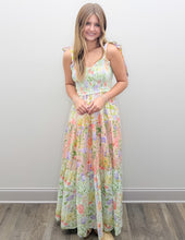 Load image into Gallery viewer, You'll Never Know Smocked V-Neck Multi Print Dress