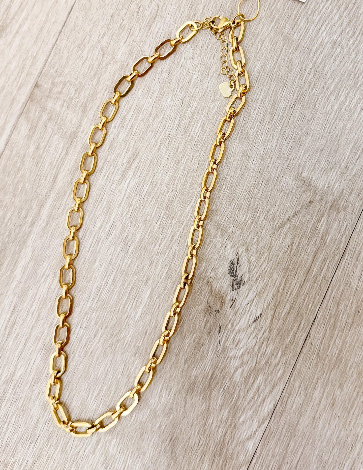 Tell Me Where You Wanna Go Stainless Layering Gold Chain