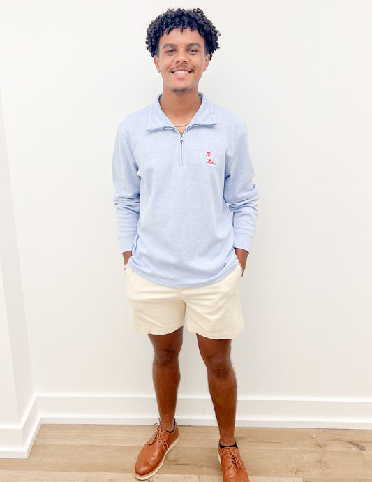 Vineyard Vines Ole Miss Saltwater Quarter Zip in Jake Blue