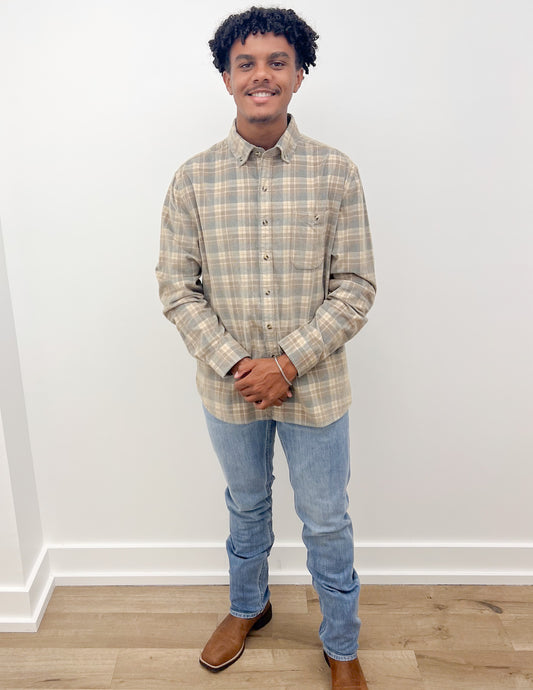 Southern Shirt Co. Braxton Lightweight Cord Flannel in Boulder