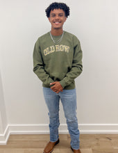 Load image into Gallery viewer, Old Row Camo Crewneck in Army Green