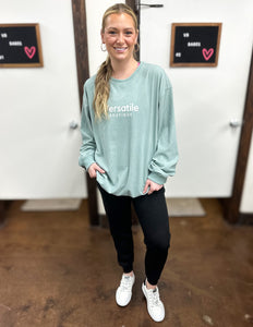 VB Corded Logo Sweatshirt Mint