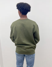 Load image into Gallery viewer, Old Row Camo Crewneck in Army Green