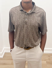 Load image into Gallery viewer, Southern Point Co. Pattern Performance Polo in Gunstock