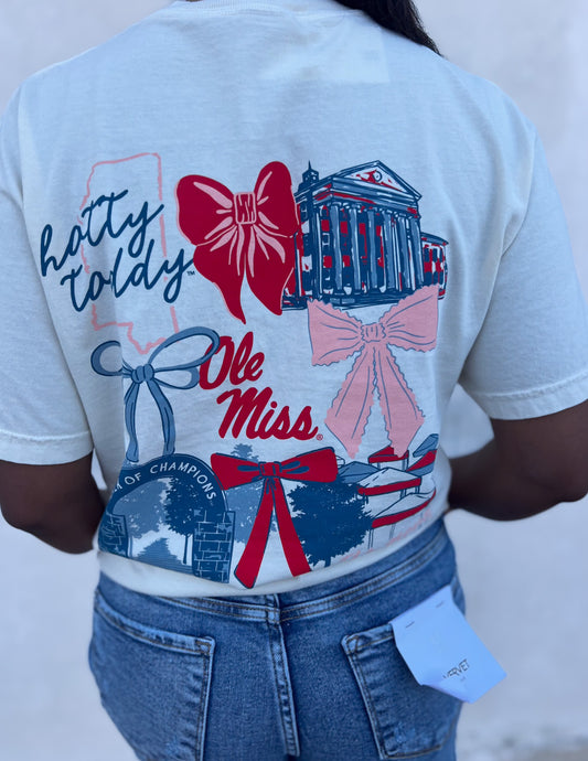 Ole Miss Rebels Coquette Campus SS Tee