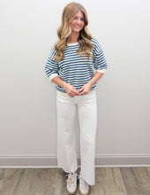 Load image into Gallery viewer, Lean On Me Stripe SS Knit Top