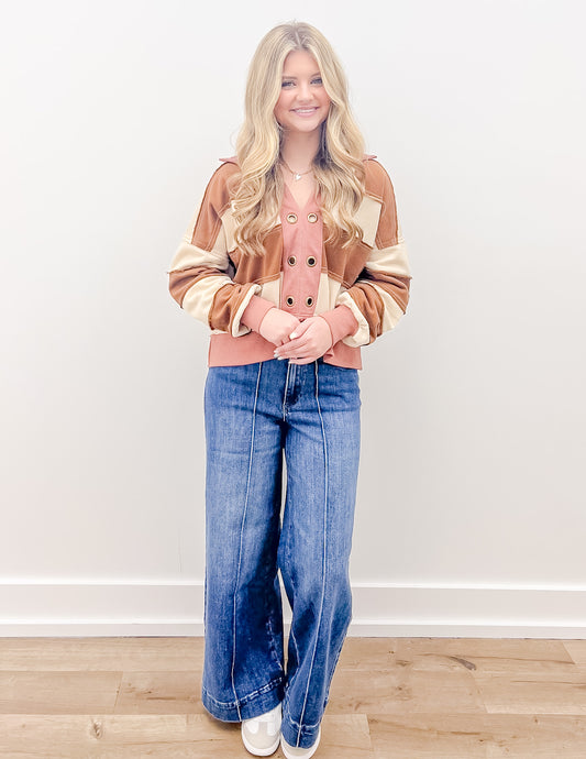 All Yours Brushed French Terry Crop Pullover