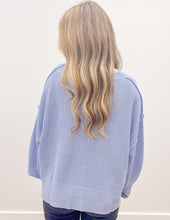 Load image into Gallery viewer, Feeling Lost Pullover Sweater Mock Neckline in Lt Blue