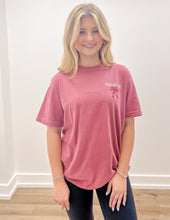 Load image into Gallery viewer, Mississippi State Delicate Bows SS Tee in Brick