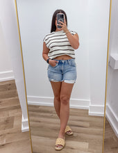 Load image into Gallery viewer, Let The Good In Striped Sweater Top