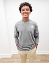 Load image into Gallery viewer, The North Face Men’s Evo Box NSE Reg LS Tee in TNF Mid Grey