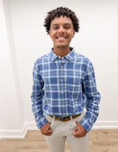 Load image into Gallery viewer, Vineyard Vines Miacomet Plaid Island Slub Shirt in Moonshine