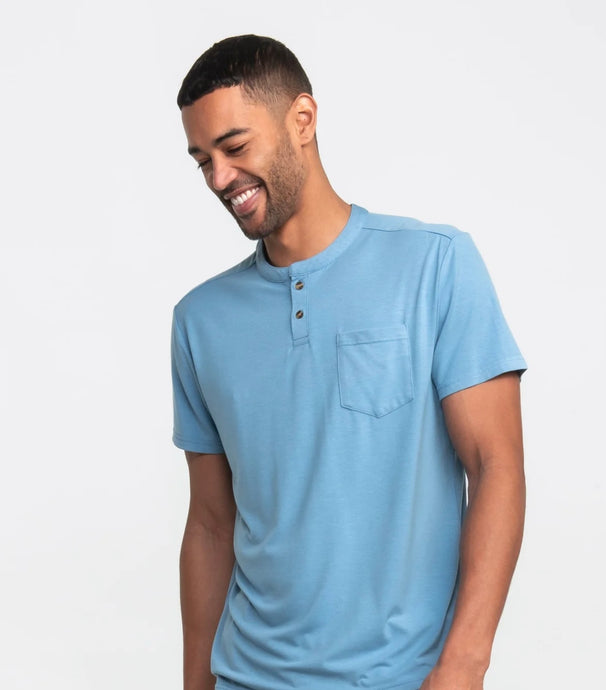 Southern Shirt Men's Max Comfort Henley Marine Blue