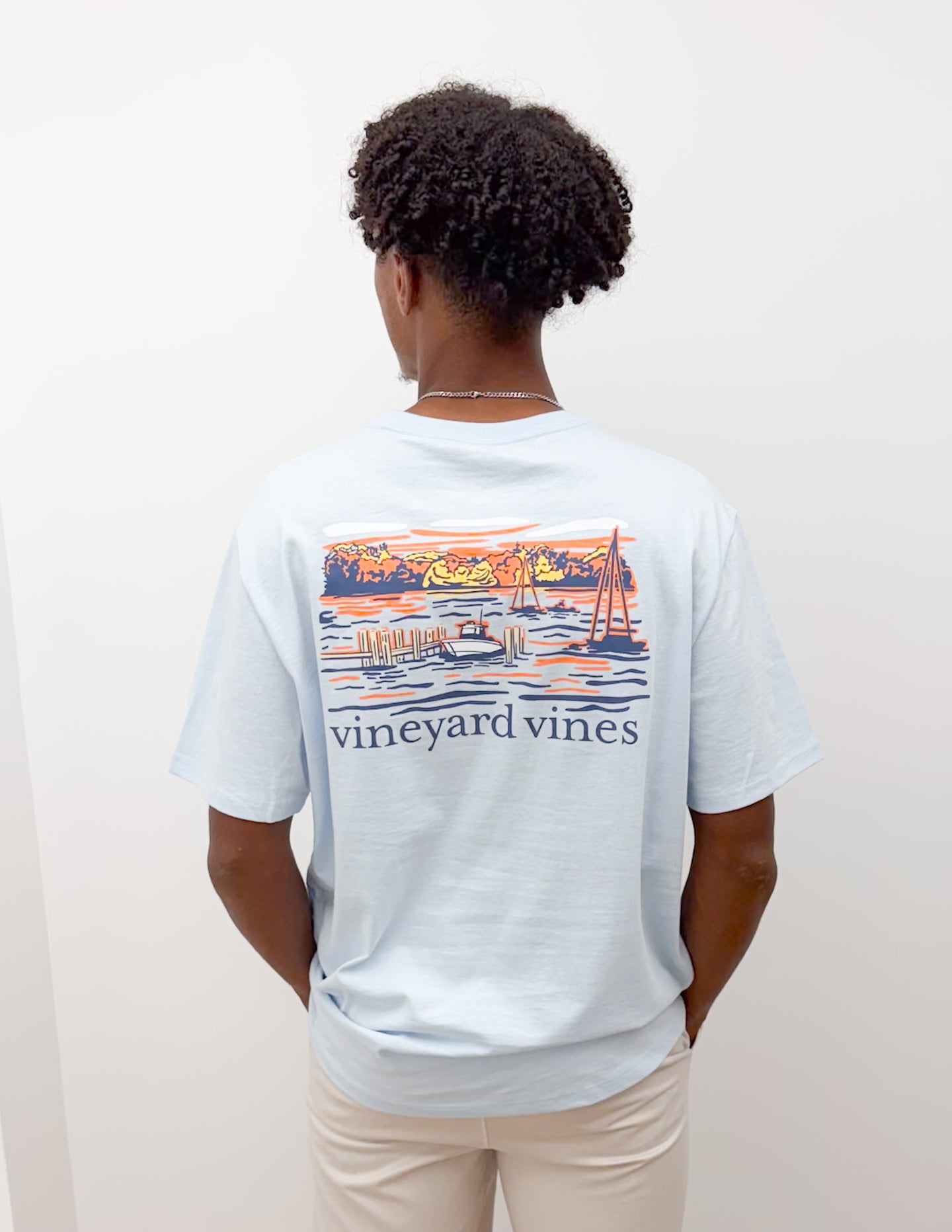 Vineyard Vines Dockside Autumn Wakes SS Tee