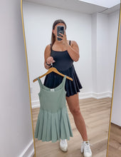 Load image into Gallery viewer, I know A Few Things Pleated Skirt Activewear Dress in Black