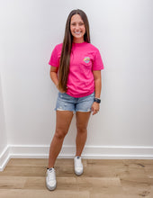 Load image into Gallery viewer, Old Row Circle Logo SS Pocket Tee in Heliconia