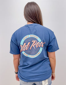 Old Row Circle Logo SS Pocket Tee in Midnight