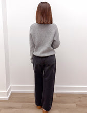 Load image into Gallery viewer, Surrounded By You Tie Neck Sweater in Grey